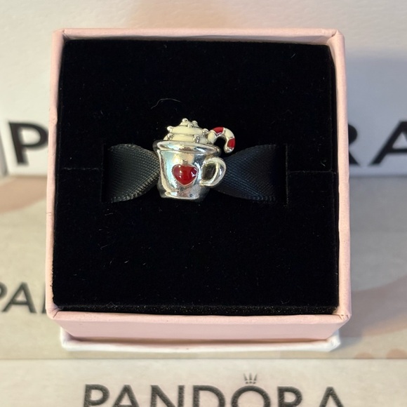 Pandora Silver Festive Christmas Cup Charm (Discontinued) - Picture 1 of 5